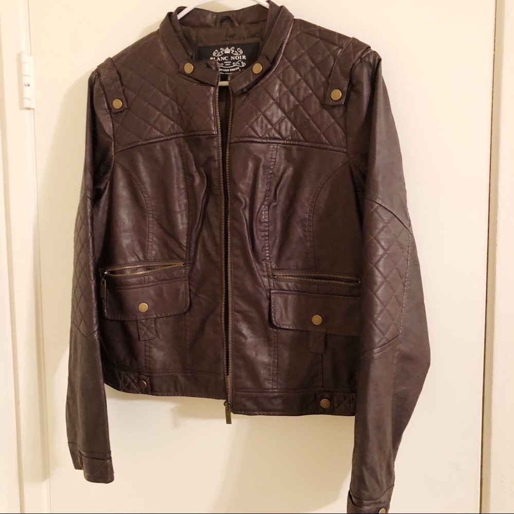 Brown biker jacket